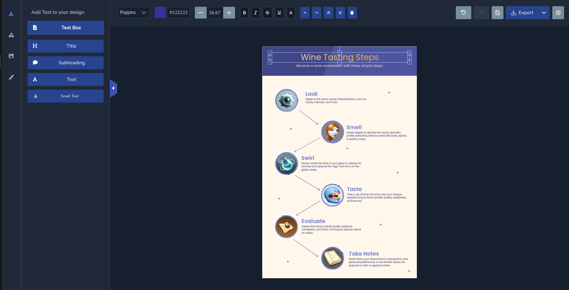 Screenshot of SmartVisuals editor as an example